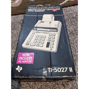 Texas Instruments TI-5027 II Printer Display Calculator RARE ! 1985 UNUSED